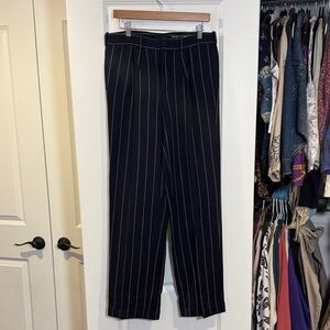 Banana Republic Navy Pinstripe Dress Pants